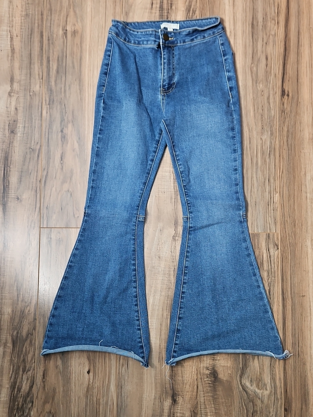 Chelsea & Violet Kids Blue Flared Jeans - Classic High-Rise Look Size 10